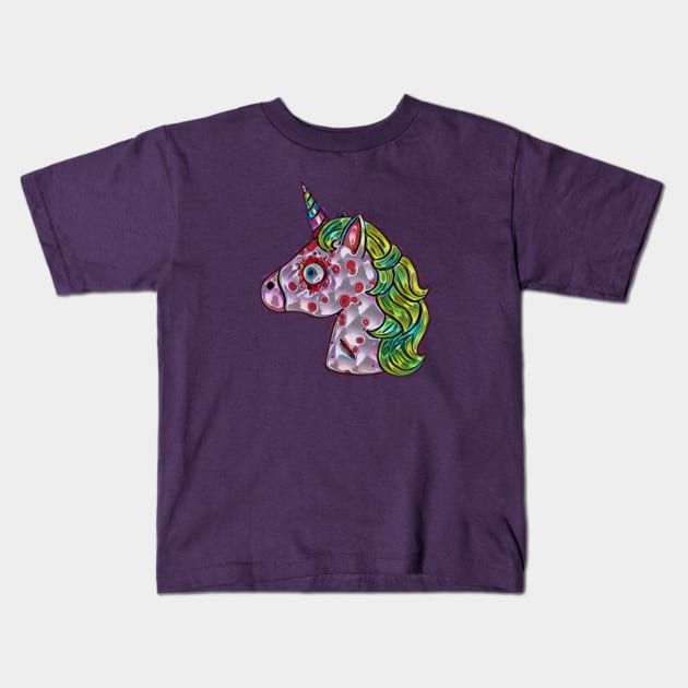 Evil Unicorn Kids T-Shirt by BigTexFunkadelic